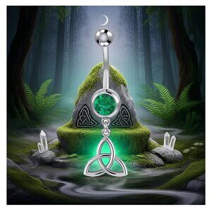 Celtic Triquetra Knot Sterling Silver Body Jewelry